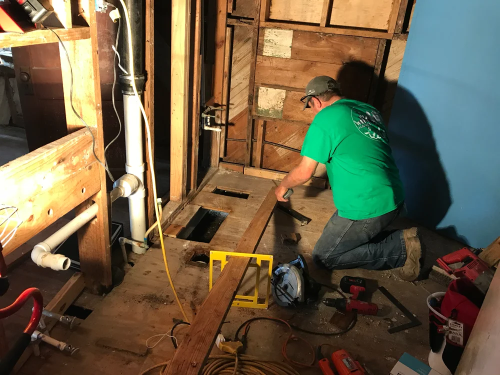 Working on Bathroom plumbing